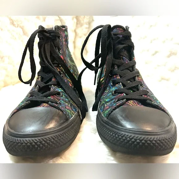 RAAD Black Multicolor Lace up High Top Sneakers Women’s size 7.5W Men’s size 6M - Picture 6 of 13